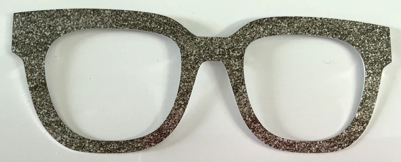 Murphy Topper; metal; gray glitter overload