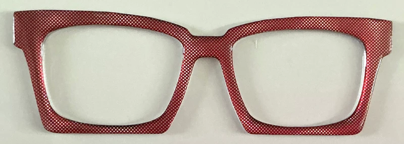 Kirby Case Topper; red with silver holographic dots