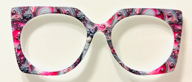 Zuri Topper; hybrid; Melissa's Magnetic Marvels; pink pearl and swirls; *has matching earrings**