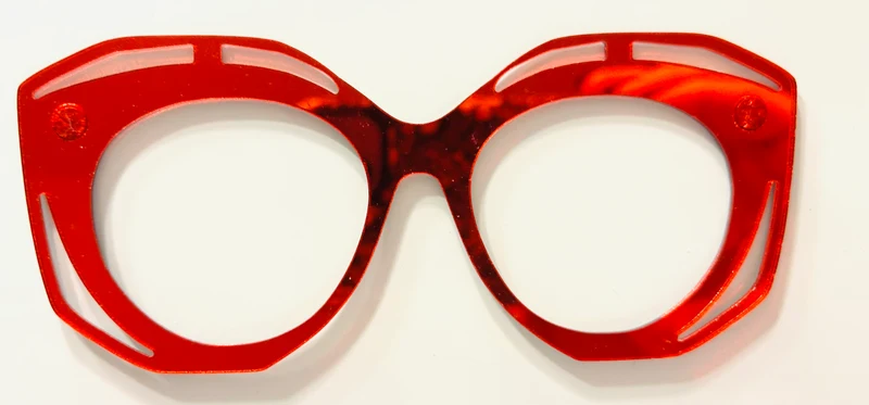 Zuri Topper; hybrid; red mirror; cut outs