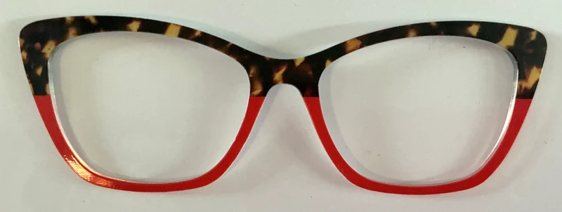 PAIR Wanda Topper; tort/red split