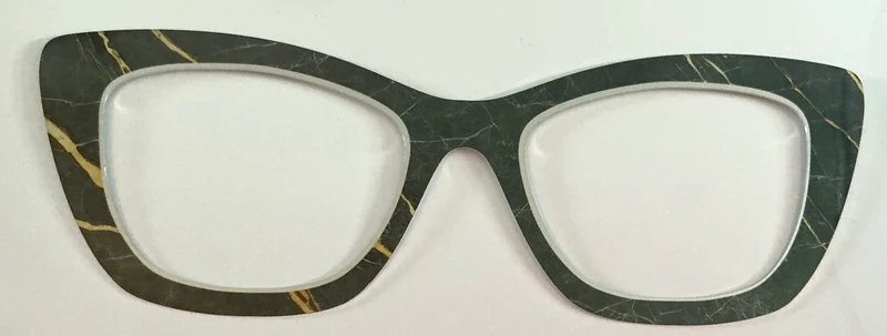 Wanda; Tasha's Top Frames; black with gold streaks