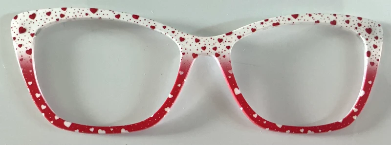 Wanda Topper; red and white hearts fade