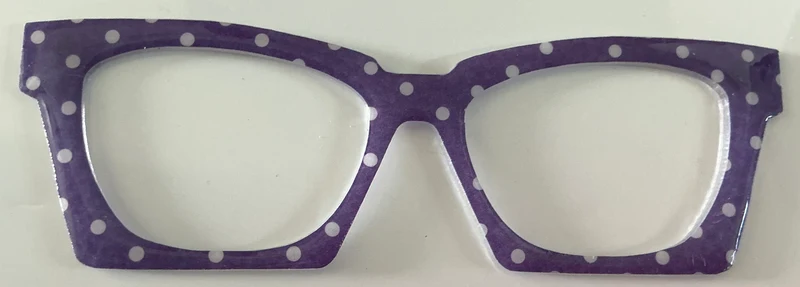 Wanda Case Topper; purple and white polka dot