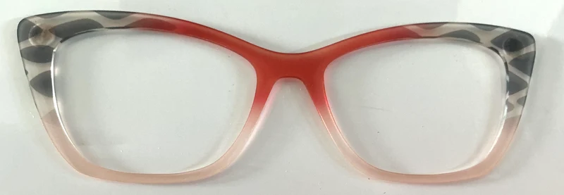 Wanda Topper; semi translucent orange and cream