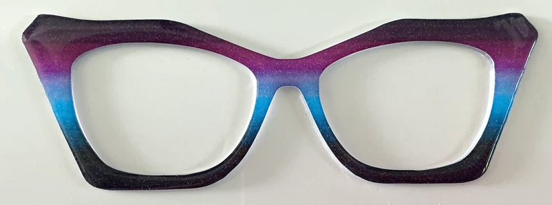 Wanda Cleo Topper; purple/blue/black gradient