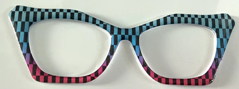 Wanda Cleo Topper; black and multicolored rectangles