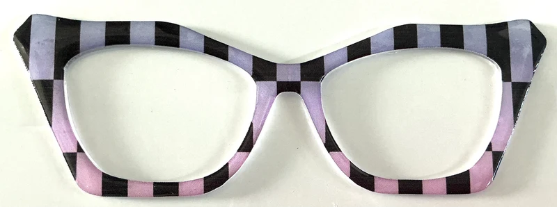 Wanda Cleo Topper; black and pastel rectangles