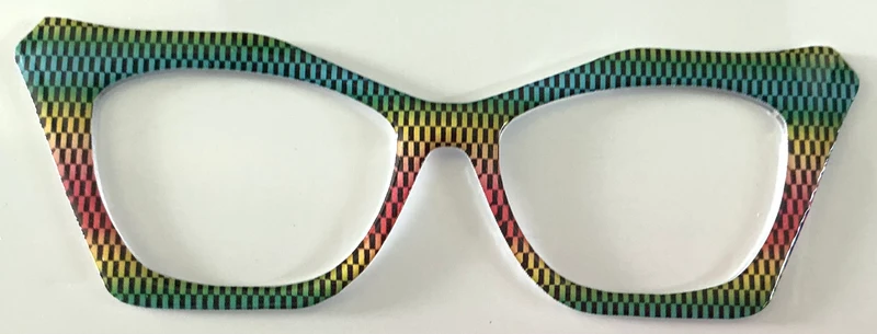 Wanda Cleo Topper; black and neon pattern