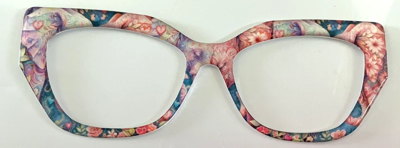 Wanda hybrid Topper; pink and blue floral shine