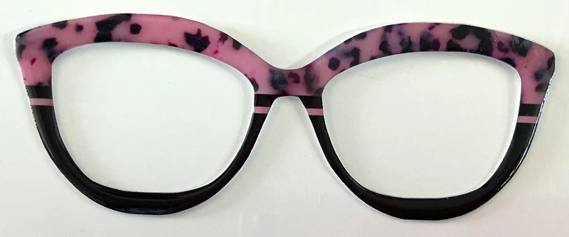 Wanda hybrid Topper; pink tort/black split