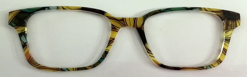 Finley Topper; semi-translucent sunflowers