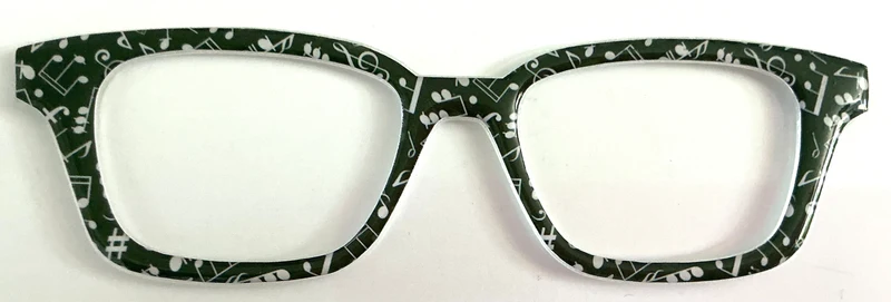 Finley Topper; green and white music notes