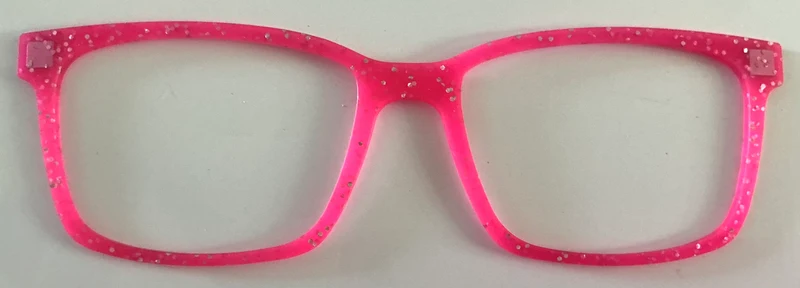 PAIR Kirby Topper; hot pink silver glitter