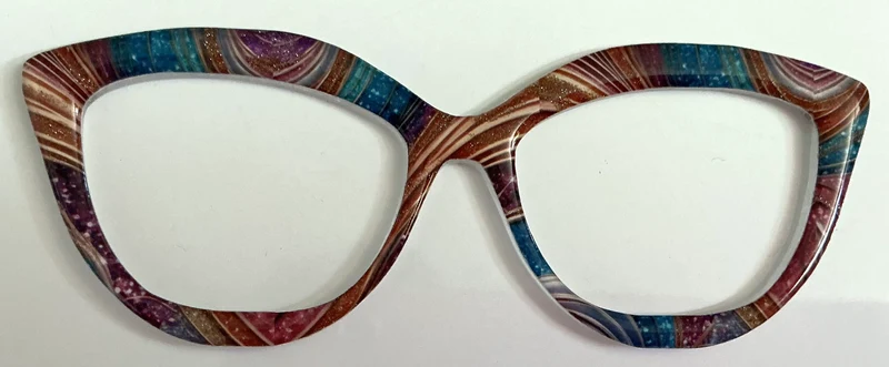Wan-Zuri Topper; black and blue swirls
