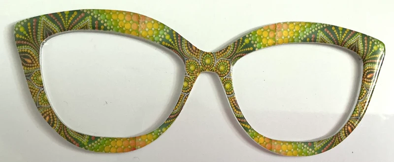 Wan-Zuri Topper; green and yellow paisley design