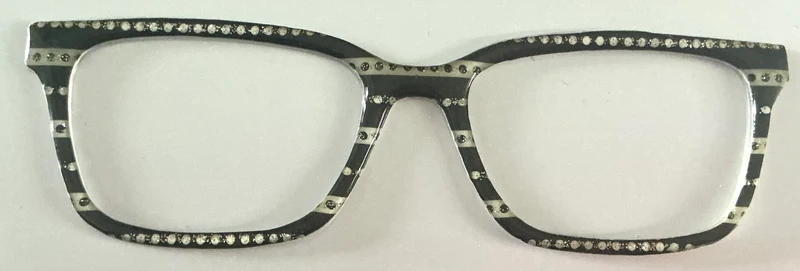 Larkin Topper; black and white stripes with silver dots
