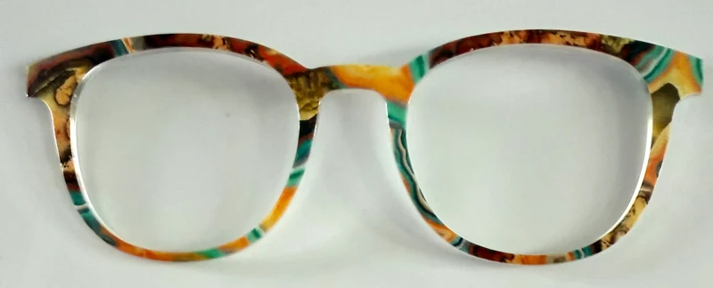 PAIR Reese Topper; yellow/green/brown swirls
