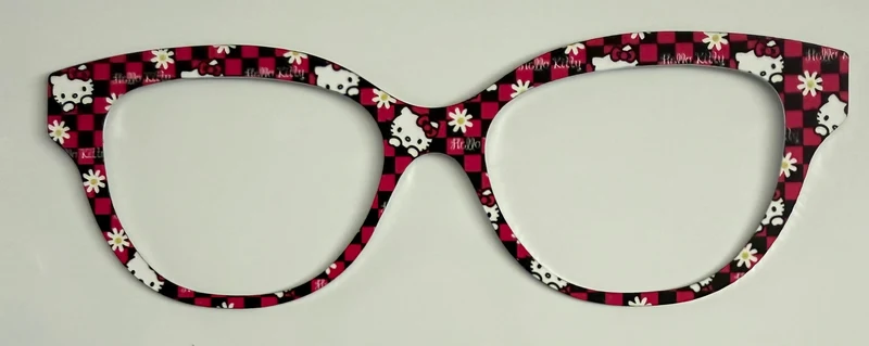 Quinn Topper; metal; checkered Hello Kitty