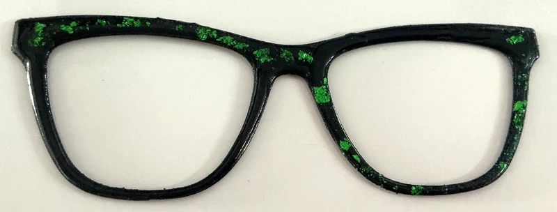 Harper Topper; misc green shine on black
