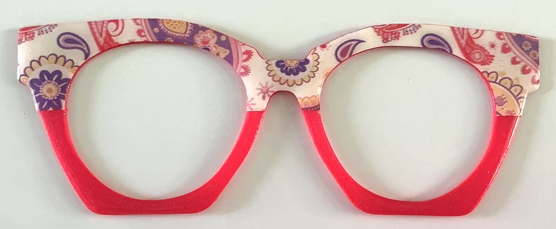 Zuri Case Topper; purple and pink paisley/pink split