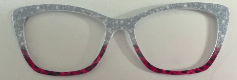 Wanda Topper; pairtoppers, faux glitter/hot pink animal print split