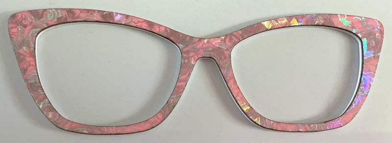 Wanda Topper; Laser Nonna; pink holographic flowers