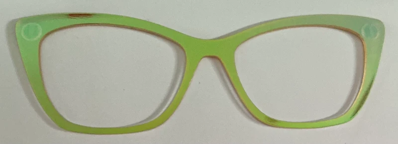 Wanda Topper; Myni-Made; lime holographic