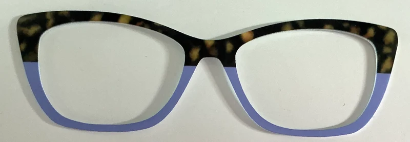 Wanda Topper; Myni-Made; tort/periwinkle split