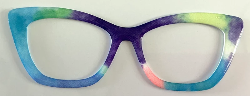 Wanda Topper; purple/blue/peach/green