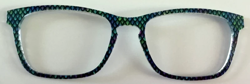 PAIR Casper Topper; green and blue and purple dragon scales