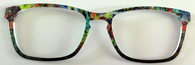 PAIR Casper Topper; neon paint splatter on black
