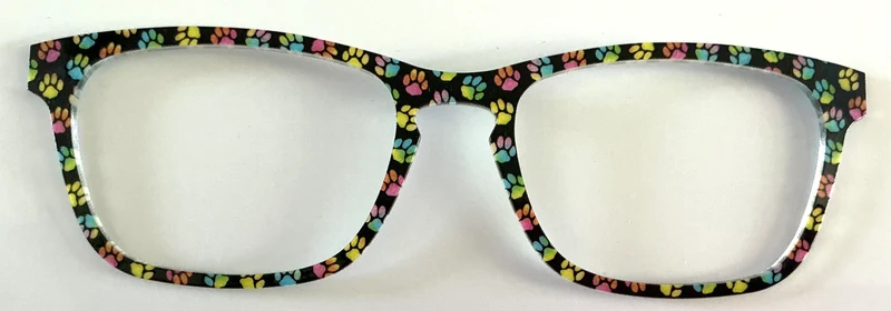 PAIR Casper Topper; neon paw prints on black
