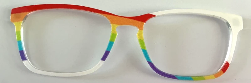 PAIR Casper Topper; rainbow diagonal stripes
