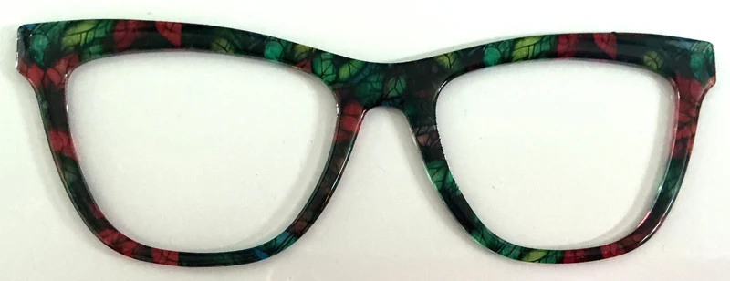 Harper Topper; SLM Collection; orange and brown and green translucent; stained glass leaves