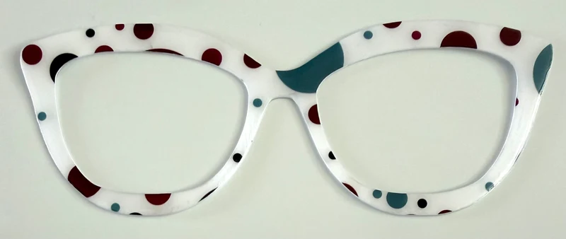 Wanzuri Topper;large dots on white