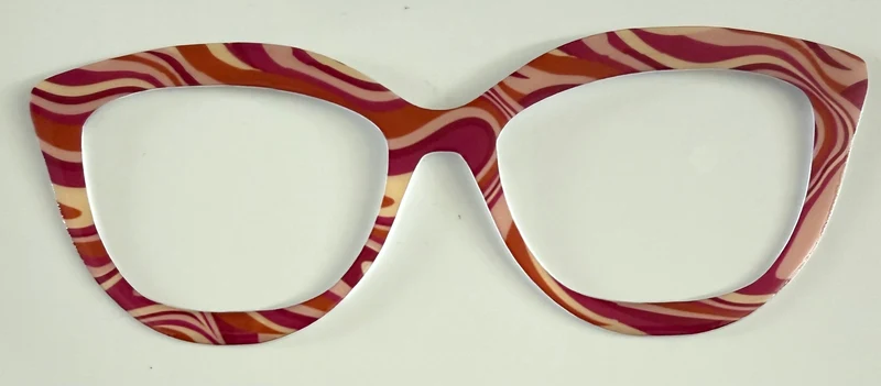 Wanzuri Topper; red and cream swirls
