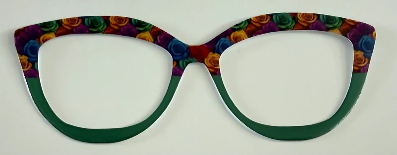Wanzuri Topper; flowers/green split