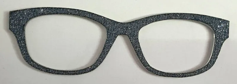Addison Topper; Laser Nonna; blue/gray textured glitter