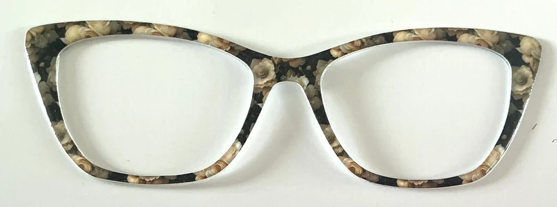 Wanda Topper; Ivory flowers on black