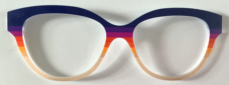 PAIR Quinn Topper; blue/orange/cream gradient