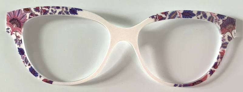 PAIR Quinn Topper; blue and purple paisley to vertical white fade