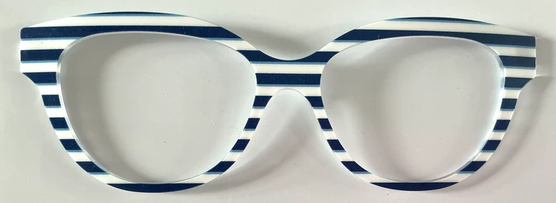 PAIR Quinn Topper; Navy and white stripes