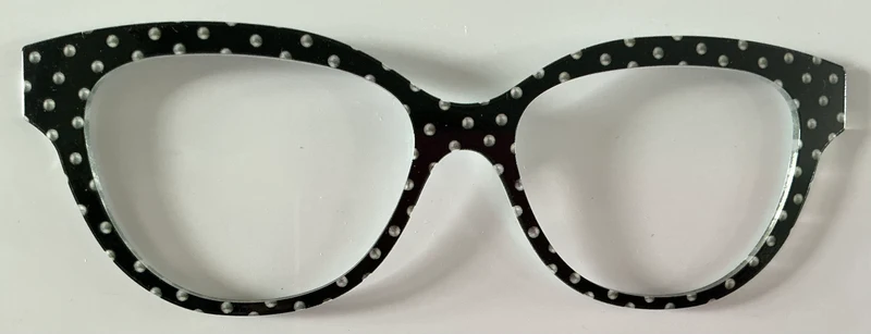 PAIR Quinn Topper; silver dots on black