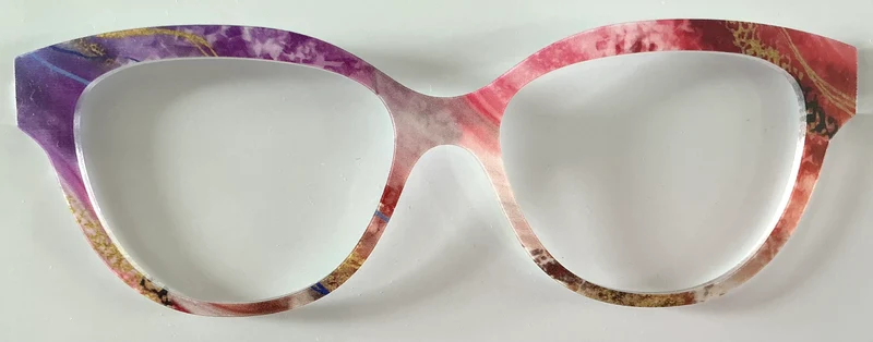 PAIR Quinn Topper; pink and purple with gold streaks