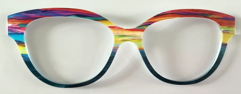 PAIR Quinn Topper; rainbow brushstroke fade