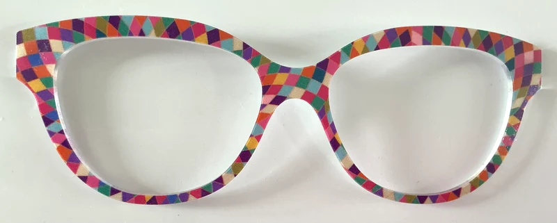PAIR Quinn Topper; multicolored diamonds