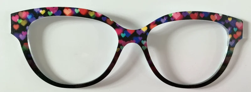 PAIR Quinn Topper; rainbow bokeh hearts to black fade