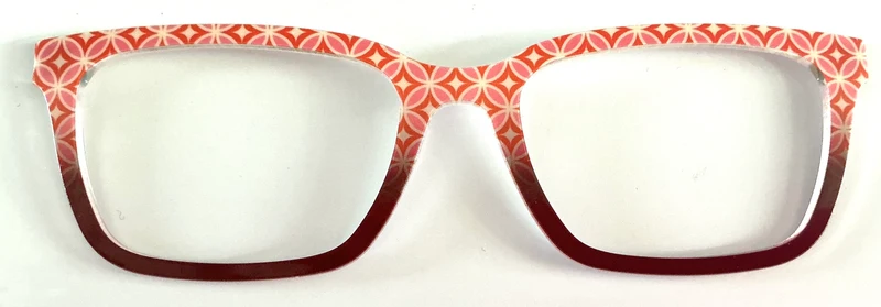 PAIR Larkin Topper; pink and orange design to burgundy fade