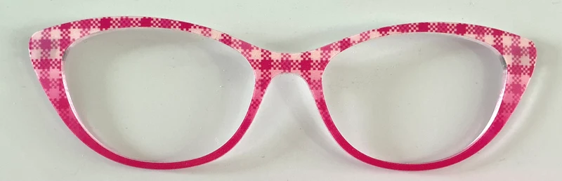 PAIR Ella Topper; pink and white checkered fade